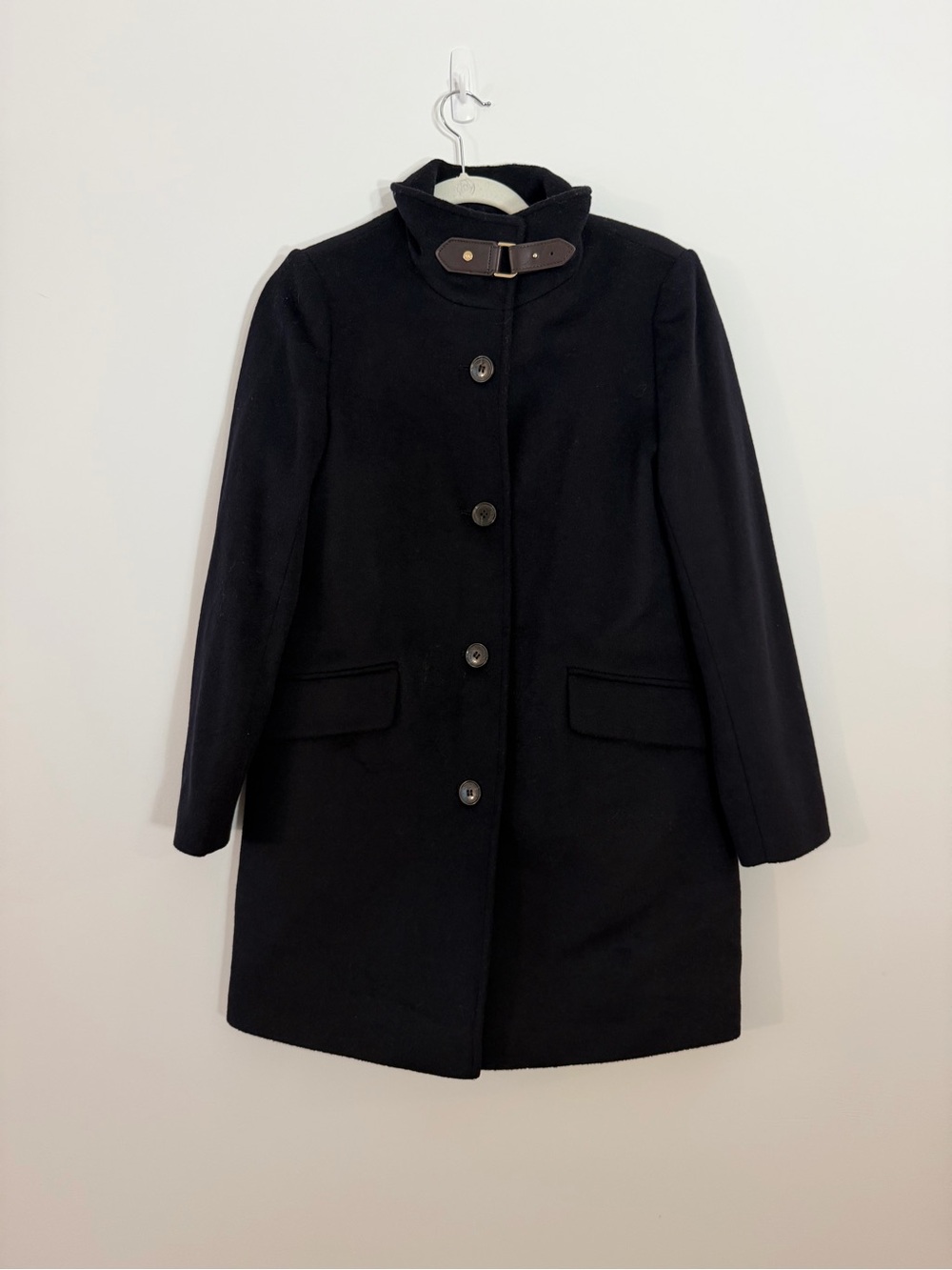 Lauren Ralph Lauren Dark Navy Buckle-Neck Pea Coat